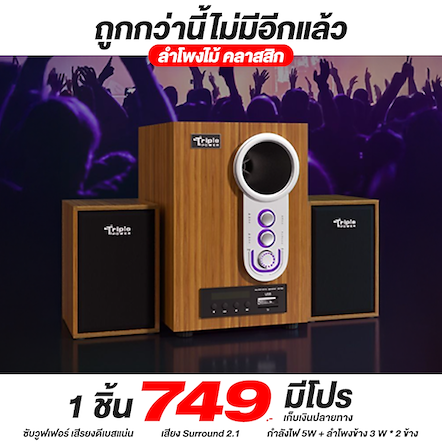 ลำโพงไม้คลาสสิก